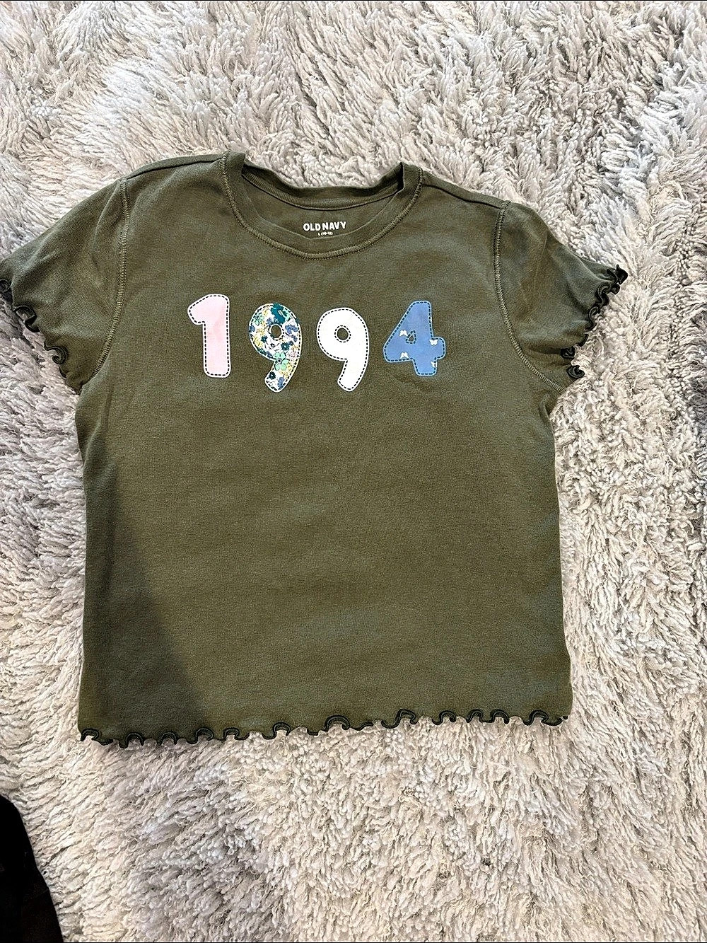 Old Navy 1994 Graphic Short Sleeve Tee Green Girls Large